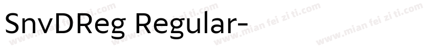 SnvDReg Regular字体转换